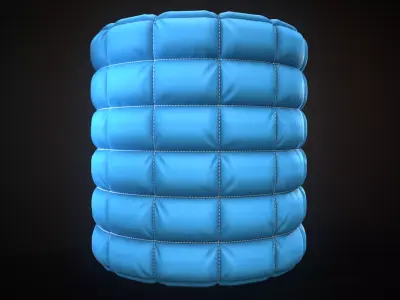 Soft Stitched Wall seamless customizable PBR material textures Texture