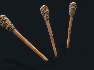 Torch Wood Low-poly 3D model