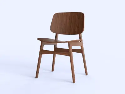 SOBORG WOODEN CHAIR COLOR 04 Free low-poly 3D model