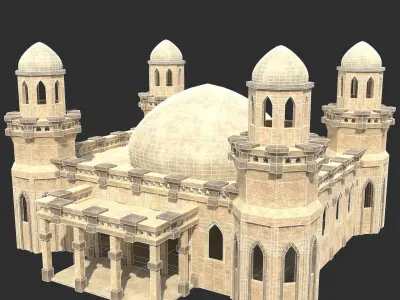 ARAB ARABIC DESERT TURKISH TEMPLE CHURCH COLLECTION Low-poly 3D model