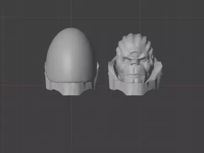 SPACE RACER 3D HEADSCULPT INVINCIBLE 1 12 TS CUSTOMS 3D print model