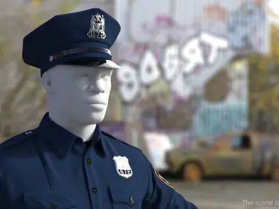 NYPD Police Officer Uniform 3D model