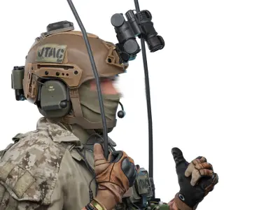 3DMA PATCHES AND FLAGS Free low-poly 3D model