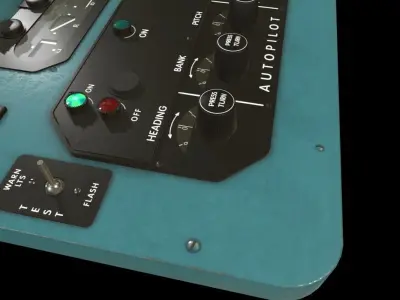 Mi-8MT Mi-17MT Central Panels Board English Low-poly 3D model