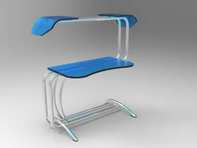 Computer table 3D model