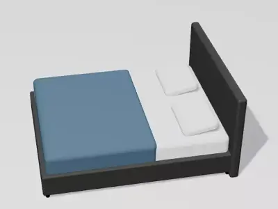 Modern Interior Furniture Kit Free low-poly 3D model
