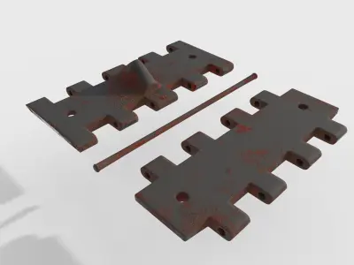 tank track T-34 3D model