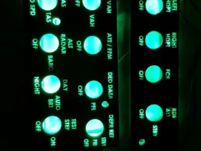 f-16 HUD panel with back-light 3D print model