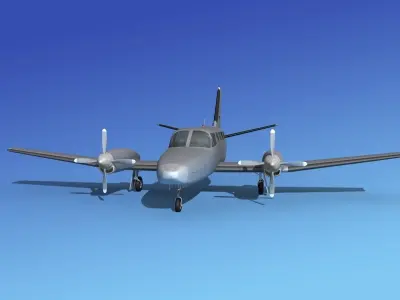 Cessna 441 II Conquest Bare Metal 3D model