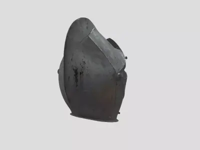 Steel Shoulder Armor Low-poly 3D model