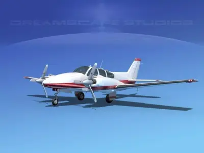 Beechcraft B55 Baron V16 3D model
