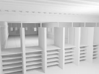 Shooting Range Low-poly 3D model