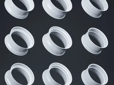 3 PIECE WHEELS ASSEMBLY PACKAGE VOL 1 Low-poly 3D model