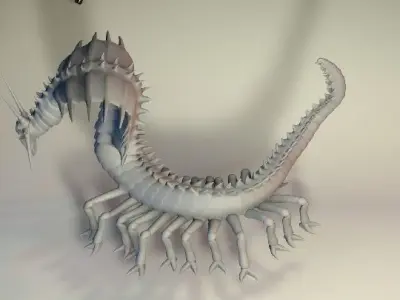 A centipede type creature 3D model