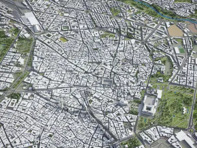 Madrid Low-poly 3D model
