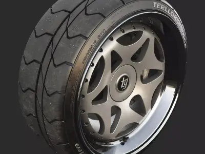 Wheel TG003 Fleurium6 Free low-poly 3D model