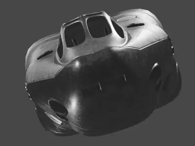 Scifi Futuristic SpaceShip 3D model