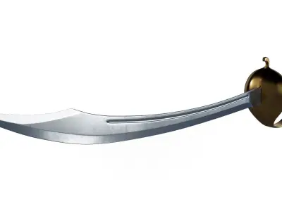 Pirate Cutlass Sword 3D model