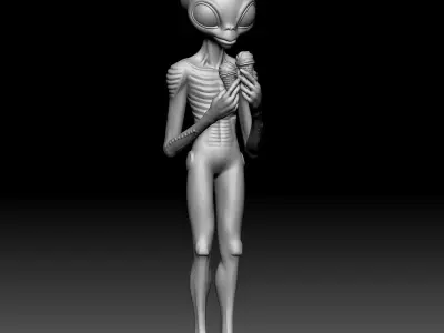 Alien Statue - 0290 3D print model