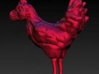 Chikensaurus rooster Free 3D print model