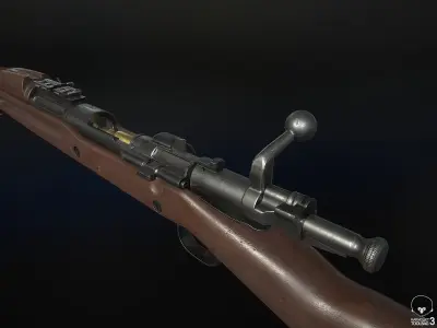 M1903 A3 Rifle Low-poly 3D model