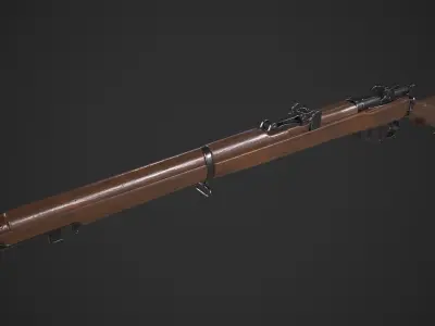 Lee Enfield MkIII Rifle Low-poly 3D model