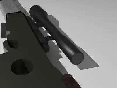 AWM Sniper Low-poly 3D model