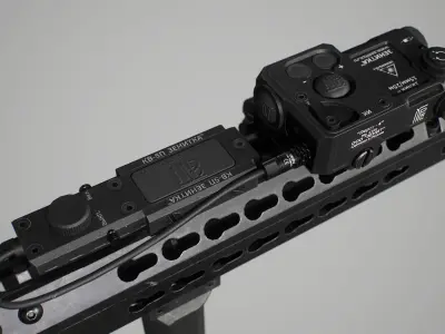 SVD Dragunov Tiger Sniper Rifle with Tactical Kits Low-poly 3D model