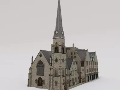 Central United Methodist Church Detroit 3D model