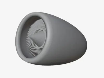 Jet Engine Simple Free 3D model