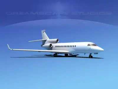 Dassault Falcon 7X Unmarked 3D model