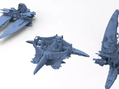 Dark Terra Former Structures 3 designs 3D model