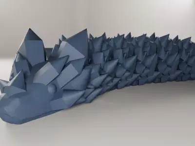 Articulated Crystal Snake 3D print model