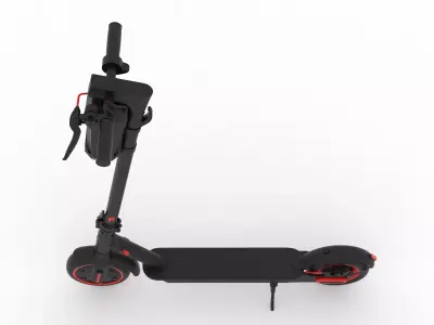scooter Low-poly 3D model 5