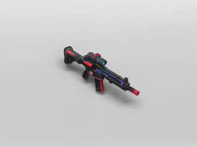 Modern Tactical Assault Rifle 3D Model 3D model