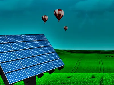 photovoltaic solar panel 3D model