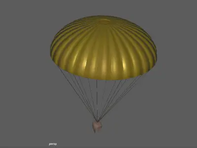 Airdrops parachute Low-poly 3D model