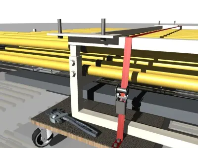 Trolley wheel Free 3D model