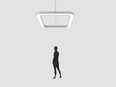 Brutalist Metal Cage with Feature Lighting 10 Low-poly 3D model