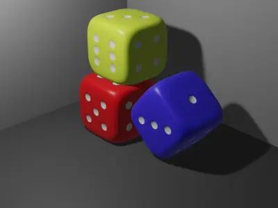 Just a simple dice Low-poly 3D model