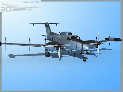 RC-12P Guardrail 2 US Army 3D model