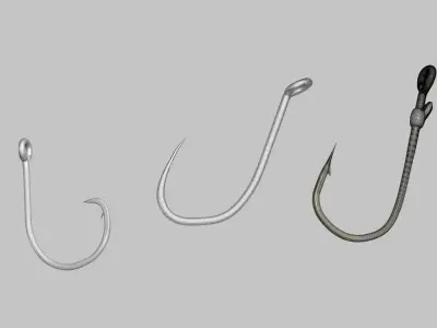 FishHooks pair of hooks 3D model