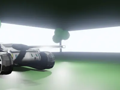 Sci-Fi Tank Low-poly 3D model