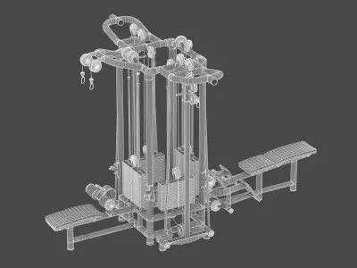 Technogym Cable Stations 4 Evolution 3D model