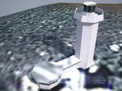 Fitzroy Island Lighthouse Low poly 3D model