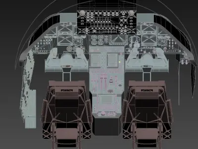 T-1A Cockpit 3D model