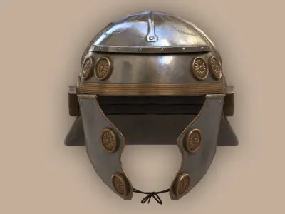 Ancient Legionary Roman Helmet Galea Low-poly 3D model