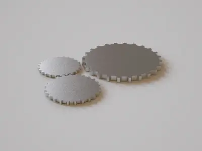 gears two Free low-poly 3D model