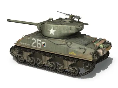 M4A3E2 - Sherman Jumbo - Aquino 3D model