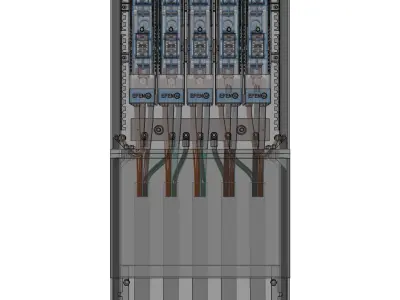Power cable distribution rack Free 3D model